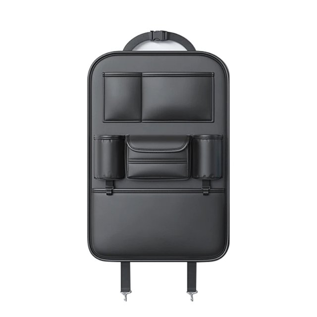 Bolsa de almacenamiento de gran capacidad para organizador de respaldo de asiento de coche de cuero