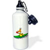 3dRose Funny Yellow Duck Kayaking, Sports Water Bottle, 21oz