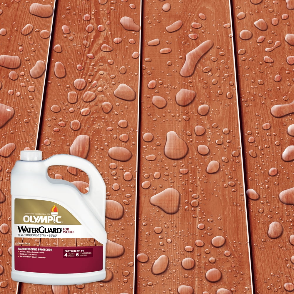 Olympic WaterGuard Wood Stain & Sealer, Sequoia Red, Liberia Ubuy