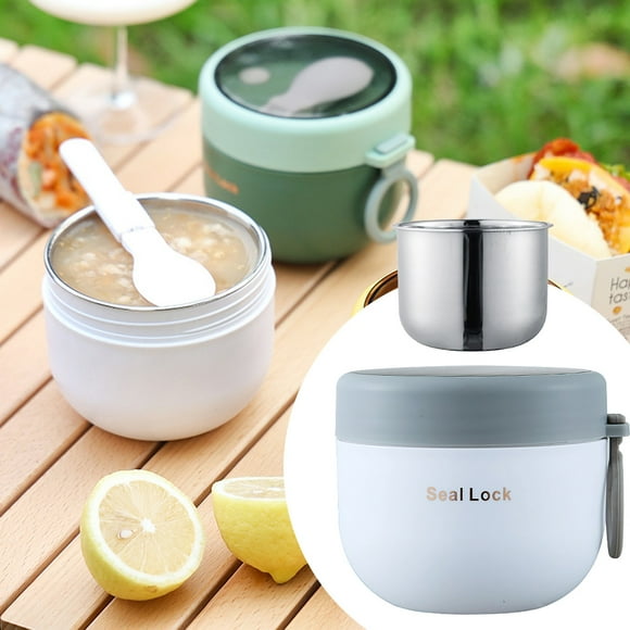 Insulated Thermo Lunch Box Food Container Stainless Steel Lunch Box Food Insulated Container Wide Mouth Containers Lunch Thermoses Vacuum Insulated Food Jar Soup Thermoses Sealing Cap