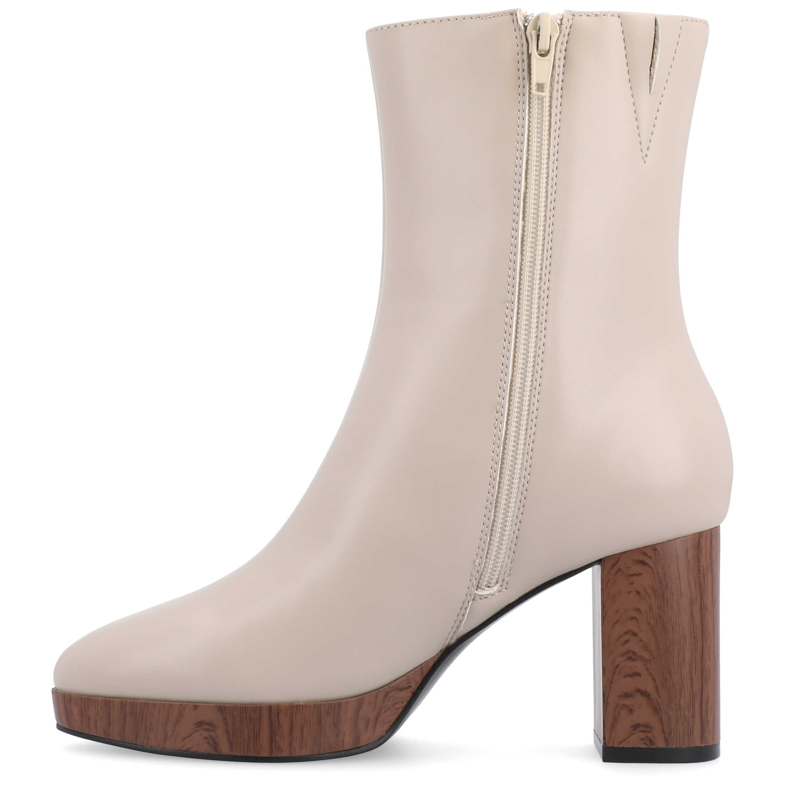 Journee Womens Romer Platform Almond Toe Booties, Widths Available