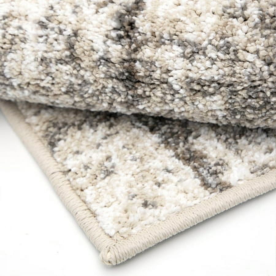 (4 pack) Mainstays Crosshatch Brown Geometric Indoor Runner Rug, 1' 10" x 5'