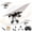 Dual Battery, variant on Rc Paper Airplane Kit with Gyro Stabilizer, DIY Electric Remote Control Plane, Lightweight Foldable Flying Toy Micro Fixed Wing Drone, for Hobbyists and Beginner (Single Battery)