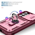 thumbnail image 3 of Allytechgroup Galaxy A16 5G Case, Phone Case for Samsung Galaxy A16 5G with 1pcs Screen Protector, Magnetic Ring Holder Kickstand, Sliding Camera Cover, Military Grade Protection, Pink+Winered, 3 of 11