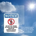 thumbnail image 6 of (2 Pack) Do Not Sit Stand Sign With Symbol OSHA Notice Sign 5 Inch X 3.5 Inch Vinyl Label Decal Sticker Weather Resistant, UV Protected for Workplace, Business, and Construction Site,, 6 of 7