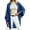 Blue, variant on Open Front Batwing Sleeve Long Cardigan Loose Sweaters