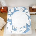 thumbnail image 5 of Homewish Cute Blue Shark Twin Sheet Sets for Teens, Cartoon Ocean Fish Twin Fitted Sheet, Kawaii Sealife Theme Flat Sheet, Breathable Home Decor, 3-Piece, 5 of 7