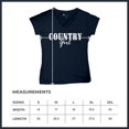 thumbnail image 7 of Country Girl Logo Women's V-Neck T-shirt Minimalistic Western Style Rodeo Southern Pride Cowgirl Queen Rustic Farm Gift Tee, 7 of 7