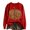 Red, variant on FASHOFT Halloween Sweatshirt for Women Leopard Print Pumpkin Graphic Pullover Long Sleeve Crew Neck Tops Cozy Fall Winter Sweatshirts L