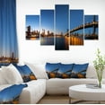 thumbnail image 1 of New York City Dusk Panorama - Extra Large Canvas Art Print, 1 of 4