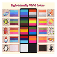 thumbnail image 2 of Face Body Paint Kit – 26 Colors Water-Based & Oil-Based Non-Toxic Makeup Palette with Brushes & Stencils,Safe for Kids & Adults,Halloween,Cosplay,SFX,Party & Stage Makeup, 2 of 10