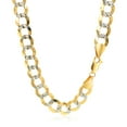 thumbnail image 3 of 8.2 mm 14k Two Tone Gold Pave Curb Chain Size 26 inches, 3 of 4