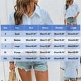 thumbnail image 3 of ITSAME Women's Shirt Blouse, Cute Collar Ruffles Short Sleeve Hollow Out Summer 2025 Tunic Tops Light Blue L, 3 of 8