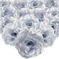 thumbnail image 4 of Artificial Rose Flowers, Oimcto Real Looking Blossom Rose Flower Heads for Wedding Bouquet Decor, DIY Crafts and Arrangements, Cloth Material, Fade-Resistant, Reusable, No Stems Included, Silver, 4 of 4