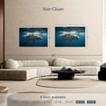 thumbnail image 4 of Elephant Stock Skimming Whale Wall Art - Horizontal Canvas Wall Art - Living Room Wall Decor - Animal Canvas - Blue And Black Decor - 48" x 32", 4 of 8
