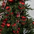 thumbnail image 2 of Northlight Set of 4 Red and Black Plaid Plush Winter Hat Christmas Picks 15", 2 of 8
