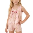 thumbnail image 1 of Zpanxa Ensembles pour Tout-Petites Filles Imprimé Camisole Robe Sans Manches et Shorts Floral Ensemble 2 Pcs 2-3 Ans, 1 of 4