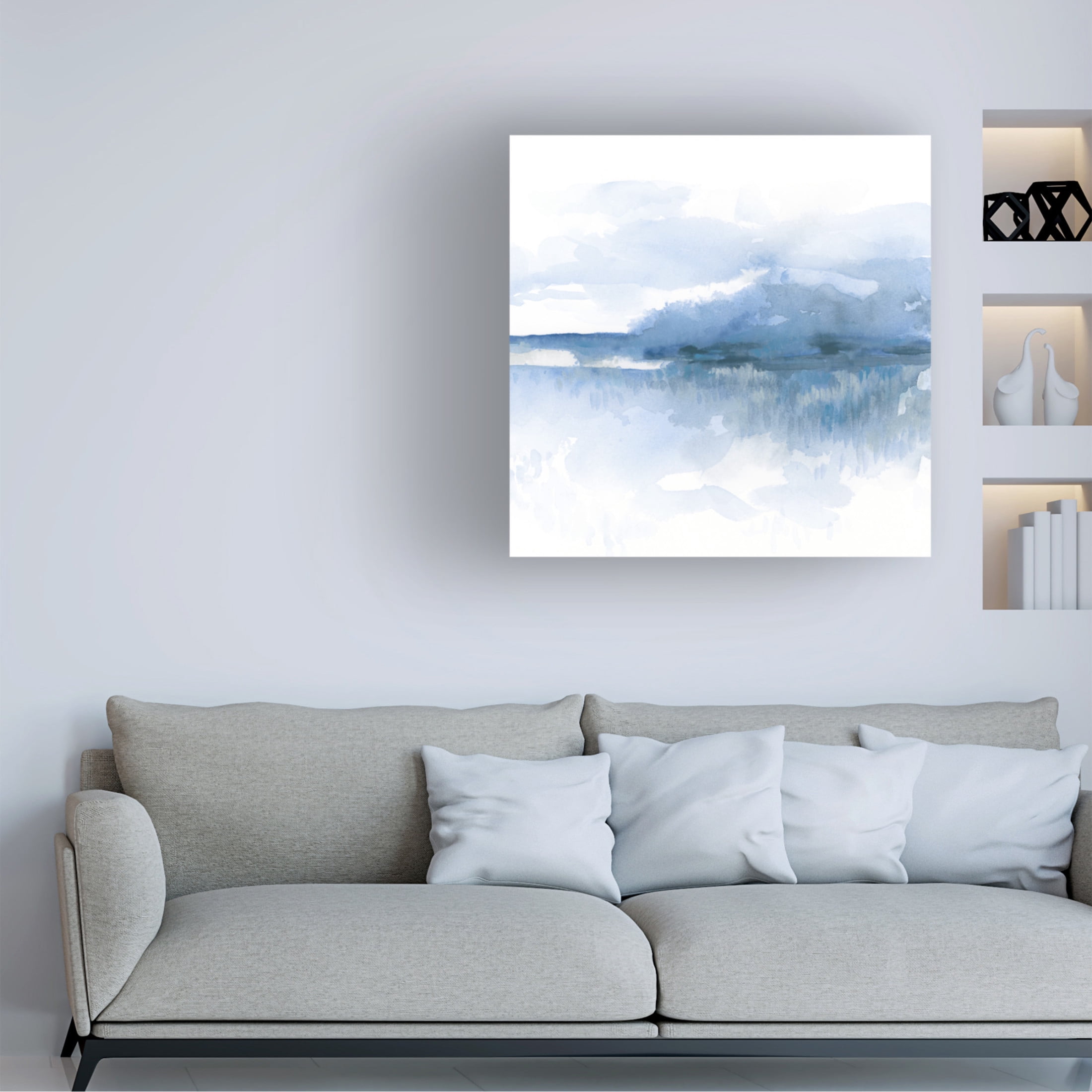 Trademark Fine Art June Erica Vess  Blue Mist Marsh II Canvas Wall Art