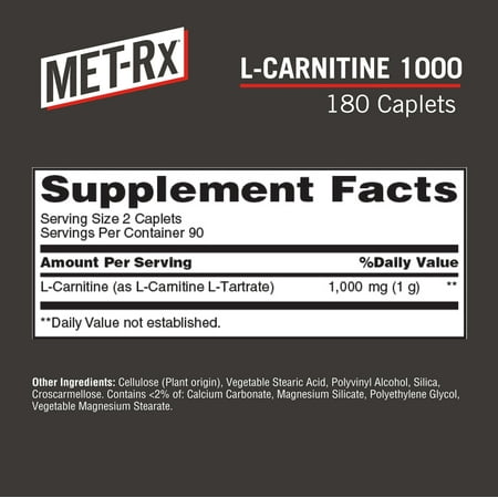 MET-Rx L-Carnitine 1000, 180 count