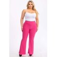 thumbnail image 4 of Plus Size Tummy Control Butt Sculpting Flare Pants with Pockets - Beetroot Purple, 4 of 7