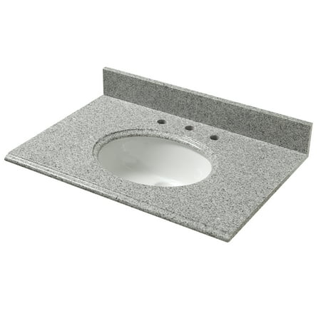UPC 088969316035 product image for Pegasus 31W x 22D in. Granite Vanity Top with White Bowl | upcitemdb.com