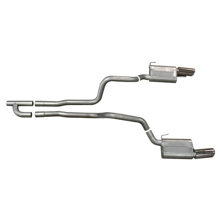 Cat-Back Dual Exhaust System, Stainless Fits select: 2005-2010 FORD MUSTANG