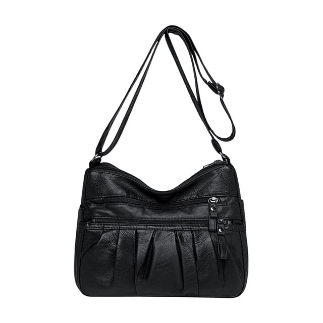 Fashionable Pleated Shoulder Bag for Women, Multi Layer Large Capacity Versatile Tote Bag, Practical Trendy Everyday Shoulder Handbag for Work, Travel, and Daily Use