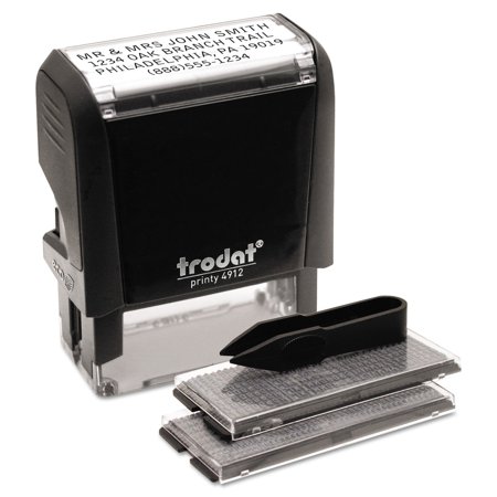Trodat Printy Economy Self-Inking Do It Yourself, Customizable Message or Address Stamp, Impression Size: 3/4 x 1-7/8 Inches, Black (5915) (USS5915)