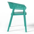 thumbnail image 6 of WestinTrends Playa 5-Piece Indoor Outdoor Metal Patio Dining Table Set With Stackable Patio Chairs, Turquoise, 6 of 16