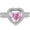 C-Pink, variant on 2Pcs 1CT Pink Heart Cut Zirconia Love Halo Engagement Wedding Ring Set Ladies Fashion 925 Silver for Women Size 9
