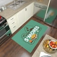 thumbnail image 2 of Ottomanson Hershey Smores Logo Non-Slip Rubberback 3x5 Machine Washable Area Rug, 3'3" x 5', Green, 2 of 7