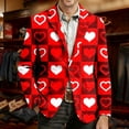 thumbnail image 5 of IWRICH Men's Corduroy Valentines Blazer Love Heart Button Casual Suit Jacket Slim Fit Loose Work Sport Coat with Pocket 11-Red XXL, 5 of 5