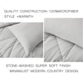 thumbnail image 6 of Chezmoi Collection Rory Light Gray Comforter Set Full Size 3-Piece Fluffy Soft Lightweight Bedding Triangle Quilted Stone-Washed Microfiber Comforter Set for All Season, 6 of 9