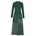 thumbnail image 6 of Xdegoge Long Sleeve Button Front Maxi Dress for Women, High Waist Pockets Patchwork Boho Dresses, 6 of 6