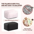 thumbnail image 4 of 15"(H) Bean Bag Ottoman Pouf, 6.6LB Memory Foam Filled Footstool for Sofa, Accent Stuffed Footrest Stool with Washable Cover, Single Footrest Stool for Living Room, Bedroom, Pink, 4 of 4
