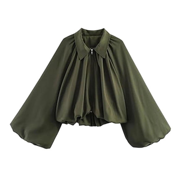 Blazer Women Spring Fall Winter Lapel Pintuck Lantern Long Sleeve Jacket For A Feminine Tailored Look Lightweight Jacket Women