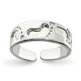 thumbnail image 1 of 925 Sterling Silver Foot Print Toe Ring, 1 of 2