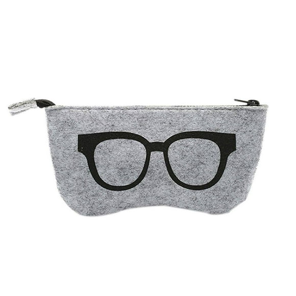 Glasses Pattern Felt Glasses Box glasses bag Bags Zipper Closure Eyewear Pouch Light Portable Glasses Protective Organizer