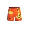 thumbnail image 5 of HAOTAGS Boys Swimsuit Sets,Quick Dry Brethable Giraffe Print Swim Trunks With Cap Set Orange 11-12, 5 of 6