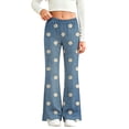 thumbnail image 2 of VIPOIN Girls' Boho Flare Pants Floral Print Vintage Y2K Style Bell Bottom Stretchy Trousers, 2 of 7