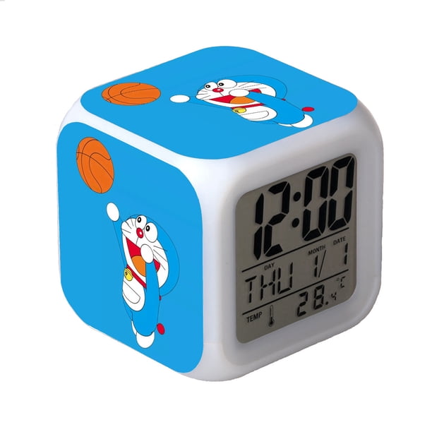 Despertador Doraemonss Anime Digital LED con temperatura