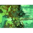 thumbnail image 1 of Ahgly Company Indoor Rectangle Oriental Green Industrial Area Rugs, 2' x 4', 1 of 4