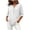 White, variant on Plus Size Gauze Shirts for Women Henley Neckline Button Short Sleeve Tops Summer Casual Blouses Tees