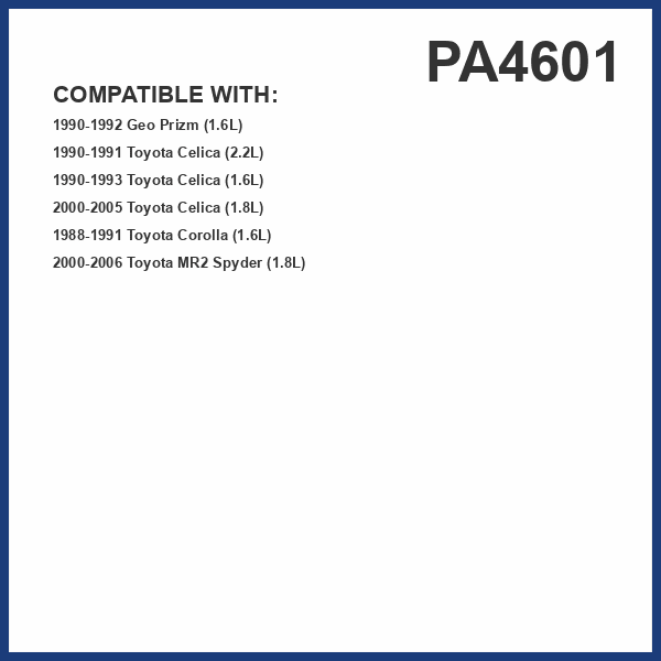 PG PA4601 Engine Air Filter | Fits 2000-2005 Toyota Celica 1.8L; 2000-2006 MR2 Spyder 1.8L; 1990-1991 Celica 2.2L; 1988-1991 Corolla 1.6L; 1990-1992 Geo Prizm 1.6L