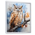 thumbnail image 2 of Designart "Watchful Predators: The Wise Owl" Animals Owl Floater Framed Wall Decor, 2 of 5