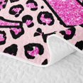 thumbnail image 5 of meiyoeat Glitter Leopard Print Letter R Quilt Full, Girls Teens, Pink Sparkle Monogrammed Full Bedspread Sets, 3pcs 1 Coverlet and 2 Pillowcases, 5 of 7