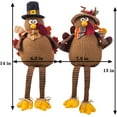 thumbnail image 3 of Bibana 2 Pack Stuffed Turkey Couple Doll Thanksgiving Tabletop Decoration Exquisite Handmade Turkey Doll Kit for Turkey Fall Thanksgiving Home Decor, 3 of 5