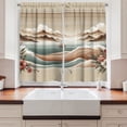 thumbnail image 3 of Ambesonne Nautical Kitchen Curtains, Serene Horizon Sailboat, 55"x39", Tan Sepia and Pale Seafoam, 3 of 3