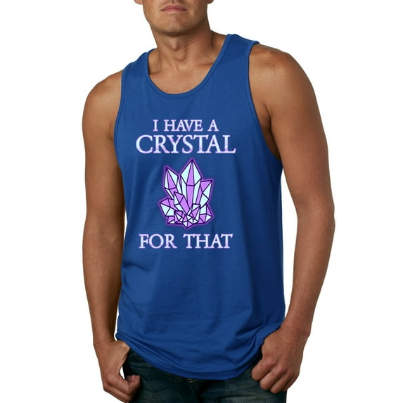 Wild Bobby, I Have Crystals For That Healing Stones Gemstone Chakra, Inspirational/Christian, Men Graphic Tank Top, Royal, Medium