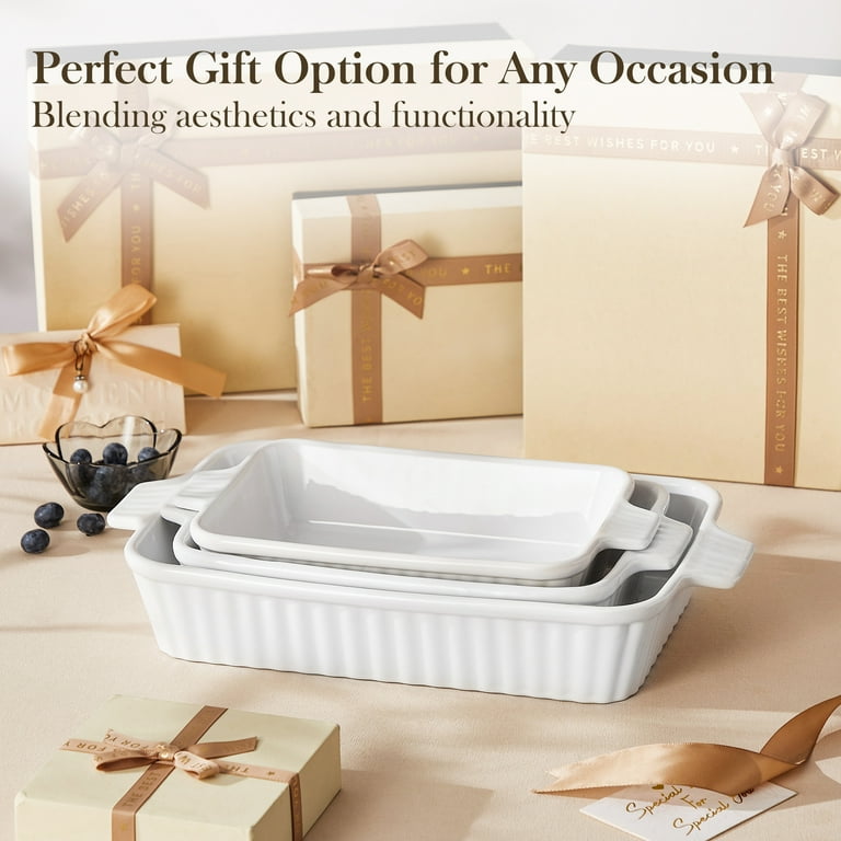 vancasso Baking Dish Set, Ceramic Bakeware Sets of 3, Casserole